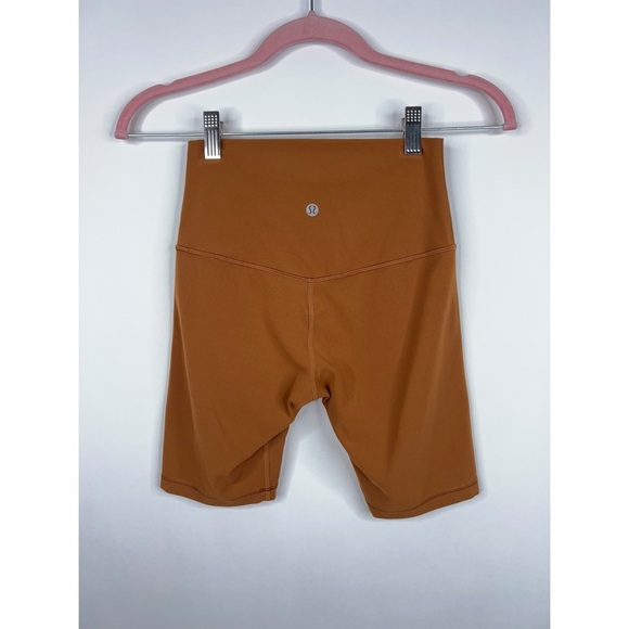 Lululemon Align Short 8" Copper Brown High Rise Lounge Athleisure Fall Size 4 - Picture 3 of 8